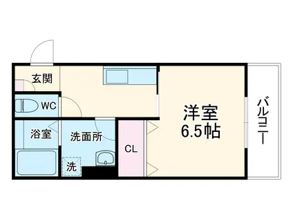 LECOCON半田Ⅵ(1K/1階)の間取り写真