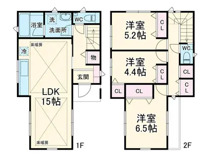 相模線 香川駅(神奈川) 徒歩38分 2階建 築7年(3LDK)の間取り写真