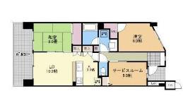 ワンズシティ(2SLDK/14階)の間取り写真