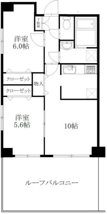 メゾンドカロー南平 2階階 間取り