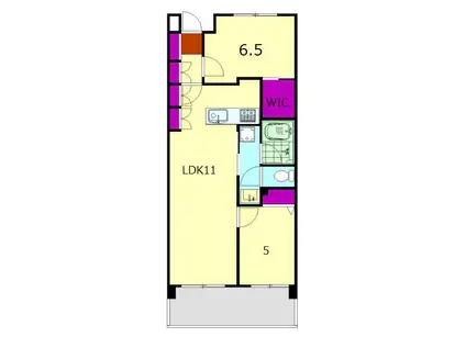 ライフレビュー小田原東(2LDK/4階)の間取り写真