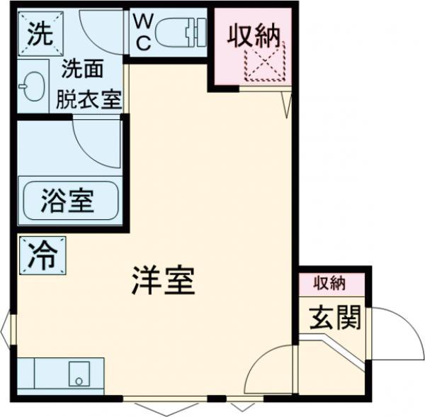 東武伊勢崎・大師線 太田駅(群馬) 徒歩43分 2階建 築1年(ワンルーム/1階)の間取り写真
