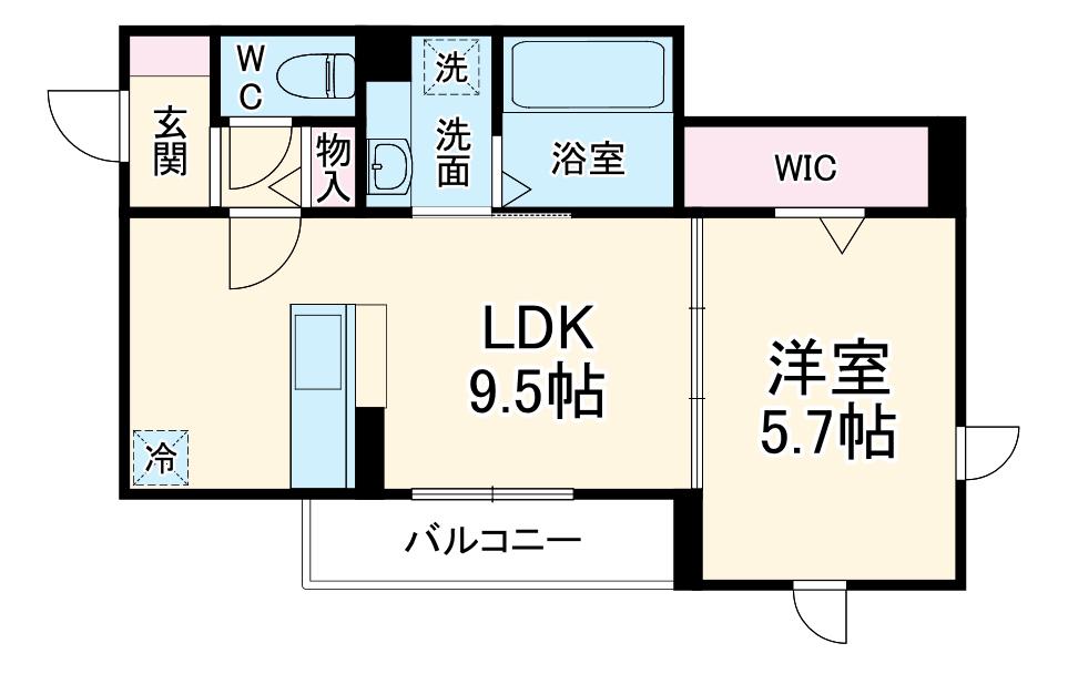CAREER POCKET A(1LDK/3階)の間取り写真