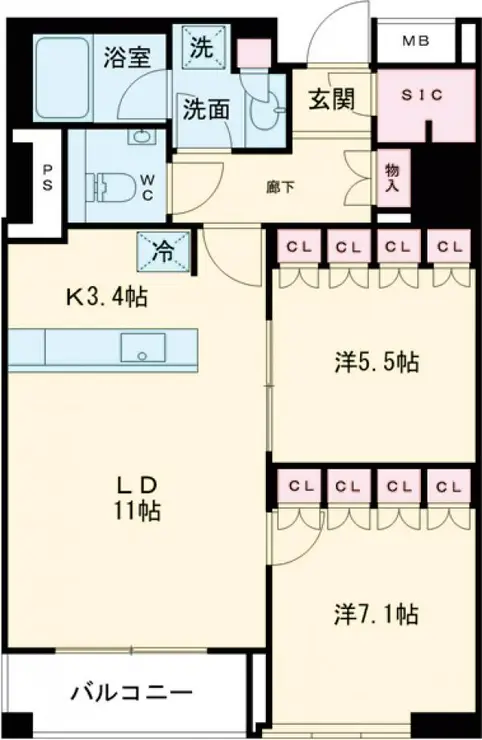ザ湾岸タワーレックスガーデン 27階階 間取り