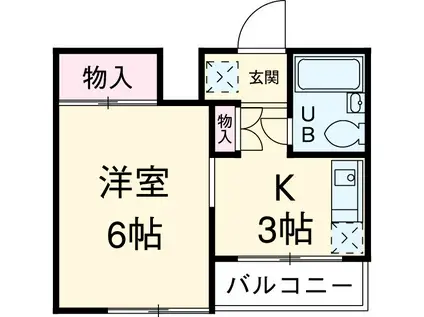 伊東ビル1号棟(1K/7階)の間取り写真
