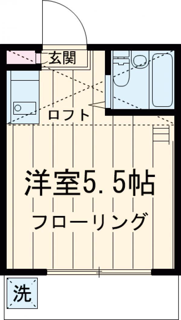ボヌール分倍河原(ワンルーム/1階)の間取り写真