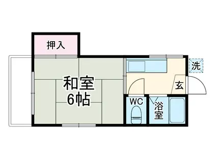 メゾン秀和(1K/2階)の間取り写真