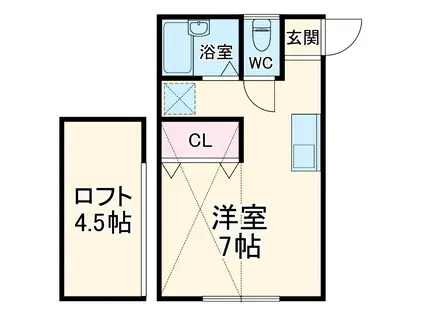 コーポさくら(ワンルーム/1階)の間取り写真