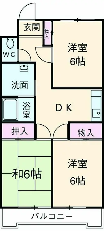 フラット座間 4階階 間取り