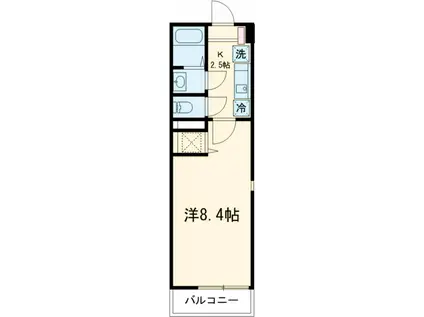 キャストリー八王子(1K/3階)の間取り写真