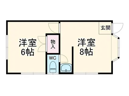 ハイツ宮本(2R/1階)の間取り写真