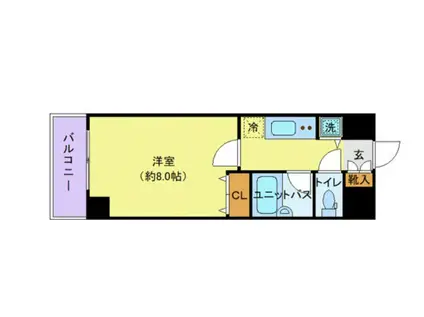 CITY SPIRE東大井(1K/5階)の間取り写真