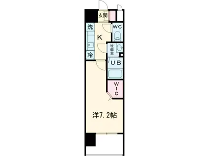 MELDIA CLAREST 西新南(1K/11階)の間取り写真