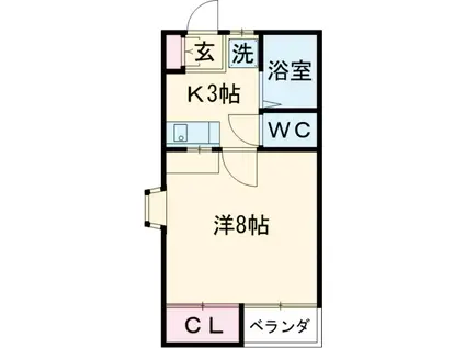 ステイシアⅢ大嶋レジデンスD(1K/1階)の間取り写真