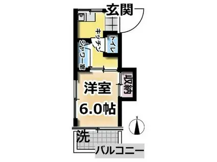 第2谷口荘(1K/2階)の間取り写真