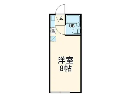 びいはうす壱番館(ワンルーム/1階)の間取り写真