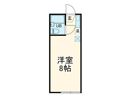 びいはうす壱番館(ワンルーム/2階)の間取り写真