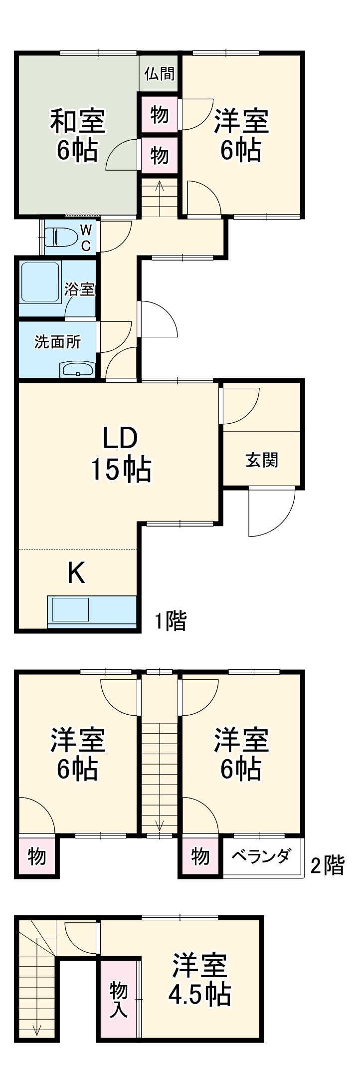 近鉄名古屋線 伏屋駅 徒歩32分 2階建 築47年(5LDK)の間取り写真