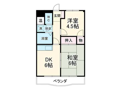 アピエス3(2DK/3階)の間取り写真