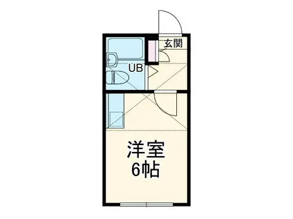 レオパレス大口(ワンルーム/1階)の間取り写真