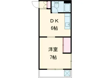 丹野ハウジング(1DK/2階)の間取り写真
