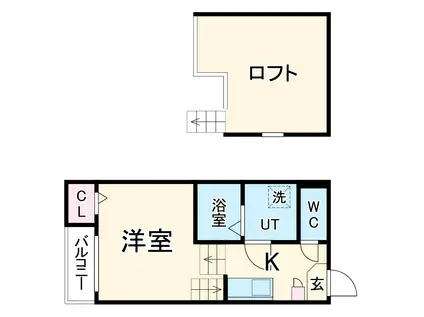 GRACE(1K/1階)の間取り写真