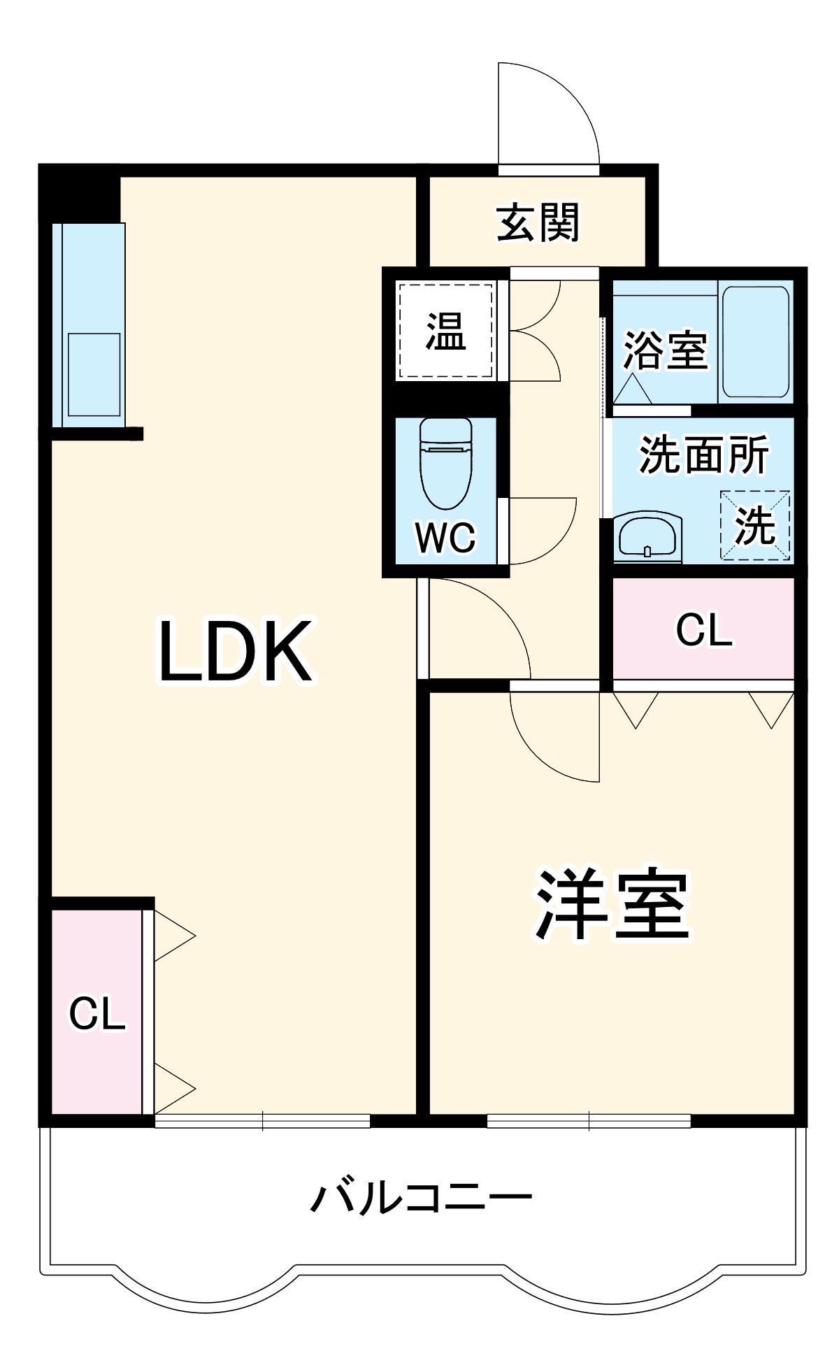 静岡スカイタウン(1LDK/7階)の間取り写真