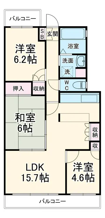 エルシティ新浦安四番館 7階階 間取り