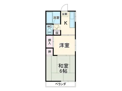 クリーンハイツ(2K/1階)の間取り写真