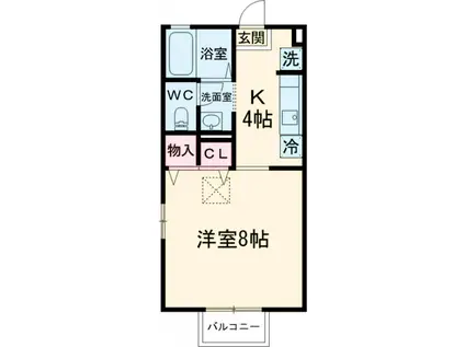 ピコリーノ(1K/1階)の間取り写真