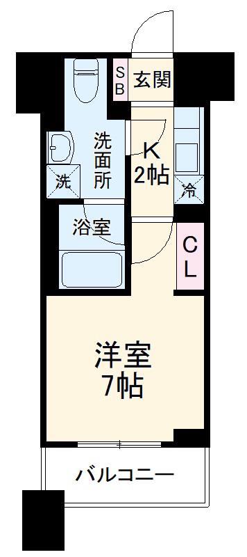 NL武蔵小杉レジデンス(1K/4階)の間取り写真