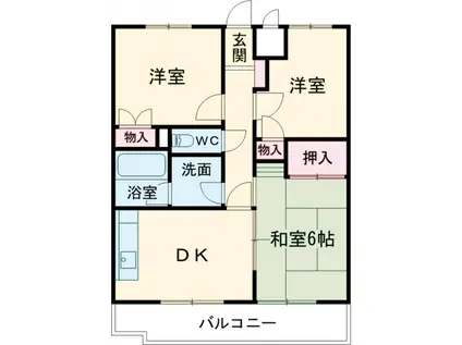 エクセルハイツ山根2(3DK/2階)の間取り写真