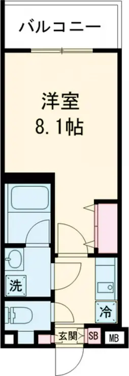 プレミアムキューブ三宿 1階階 間取り