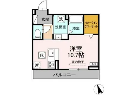 ビューハウス77(ワンルーム/1階)の間取り写真