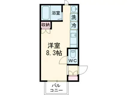 うめのメッサ(ワンルーム/1階)の間取り写真