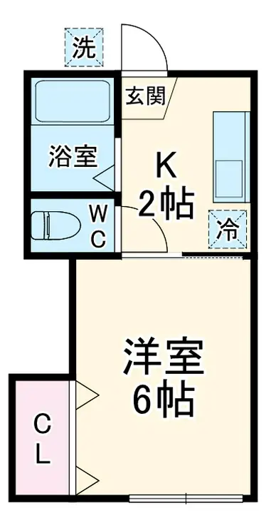コーポラス桂 2階階 間取り