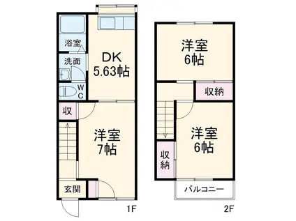 寿町セントラルハイツ(3DK)の間取り写真