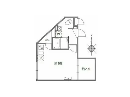 ソラシアレジデンス早稲田(1LDK/4階)の間取り写真
