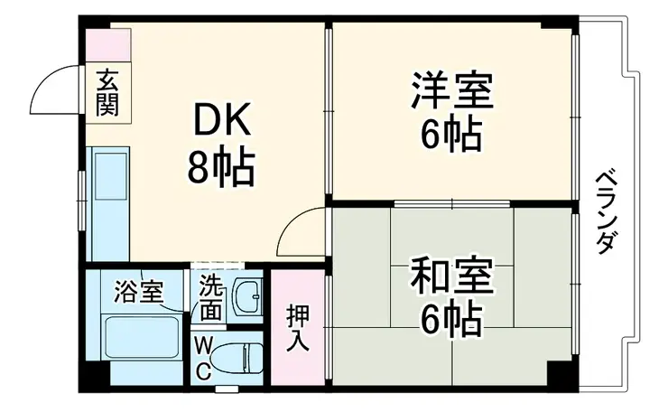 レオパレスアイリスN 2階階 間取り