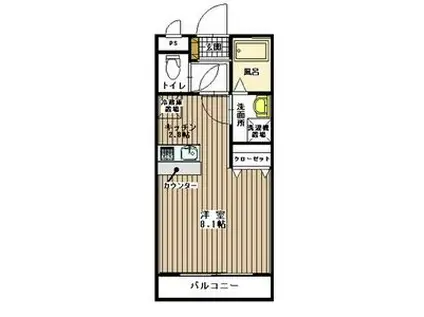 グレイスヴィラ(ワンルーム/3階)の間取り写真