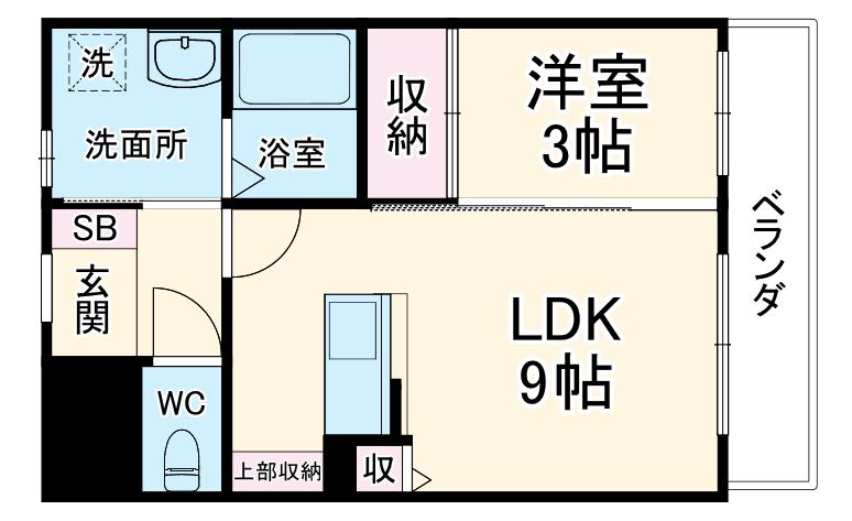 セレーノ(1LDK/3階)の間取り写真