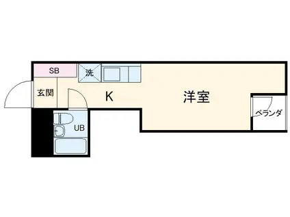 アップルコート川崎2(ワンルーム/1階)の間取り写真