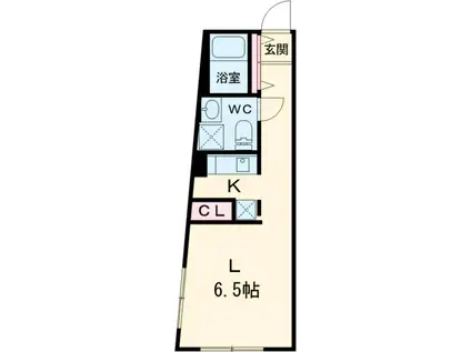 ZESTY駒沢大学Ⅱ(1K/1階)の間取り写真
