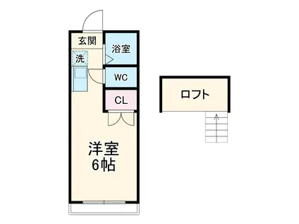 KAISER HOUSE(1K/2階)の間取り写真