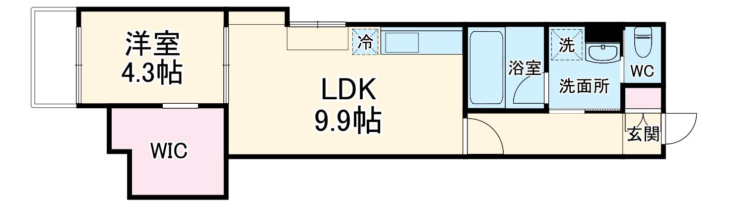 FSあじまテラス(1LDK/3階)の間取り写真