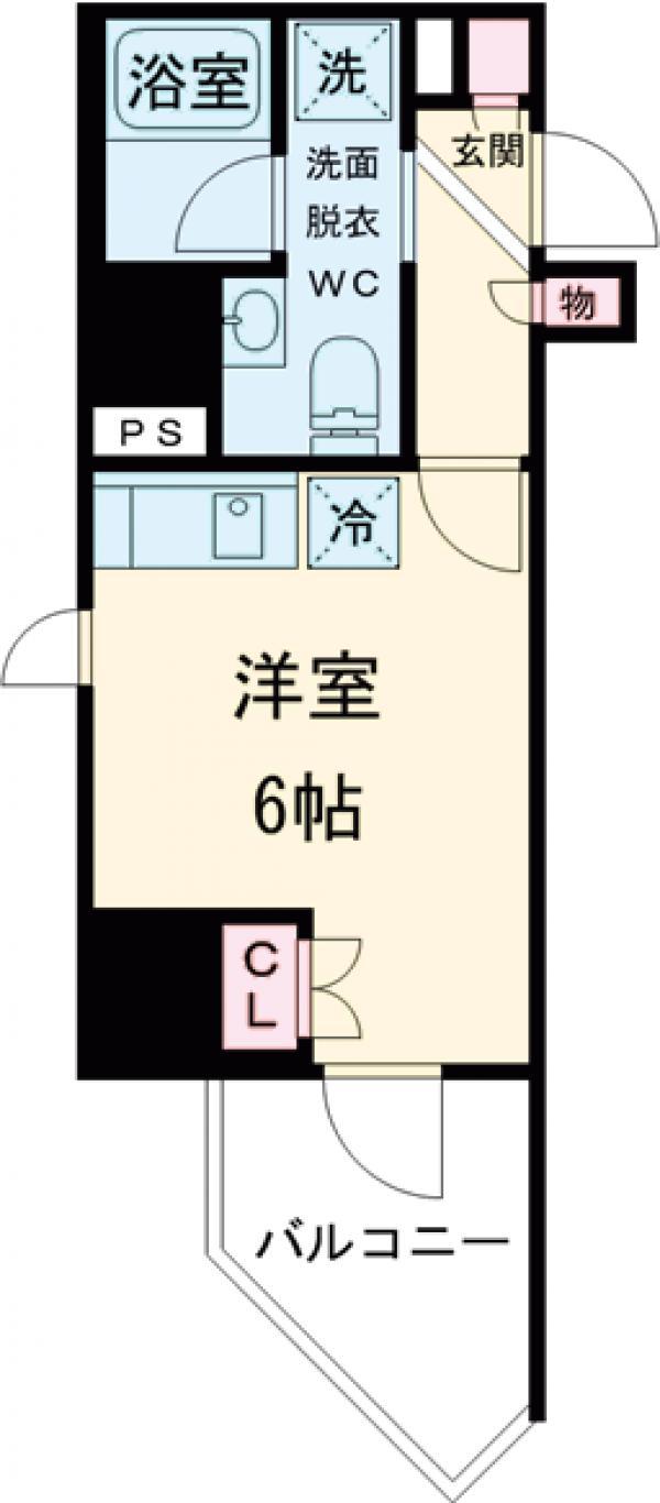 アイルグランデ南大井(1K/9階)の間取り写真