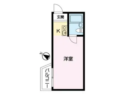 メゾン・ド・スサーナ(ワンルーム/2階)の間取り写真