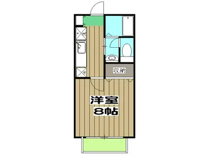 グランシャリオ(1K/1階)の間取り写真