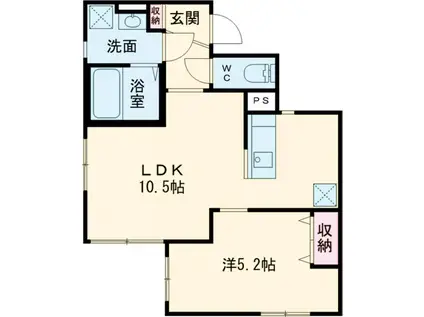 阿佐谷北レジデンス(1LDK/2階)の間取り写真