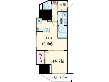 スコレサイト池袋(1LDK/14階)の間取り写真